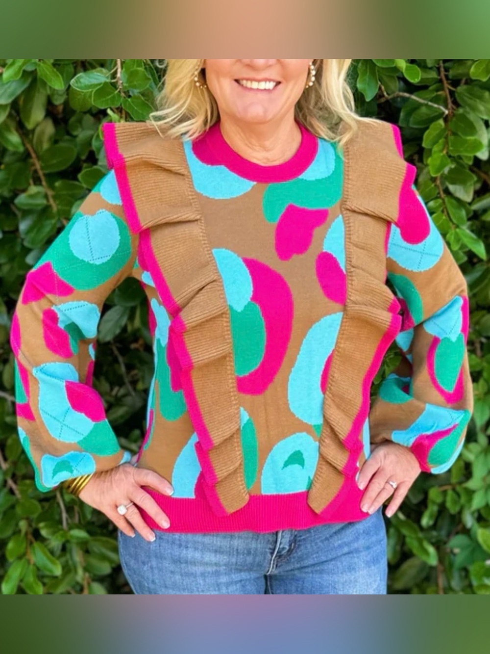 Emily McCarthy Lillian Sweater - Meadowbrook Spot Cheetah Size XS